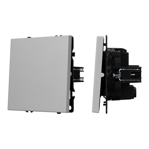 Механизм выключателя одноклавишный перекрёстный SWT-NOBE-MKX1-SFPL-IS (230V, 10A) (Arlight, Никель)