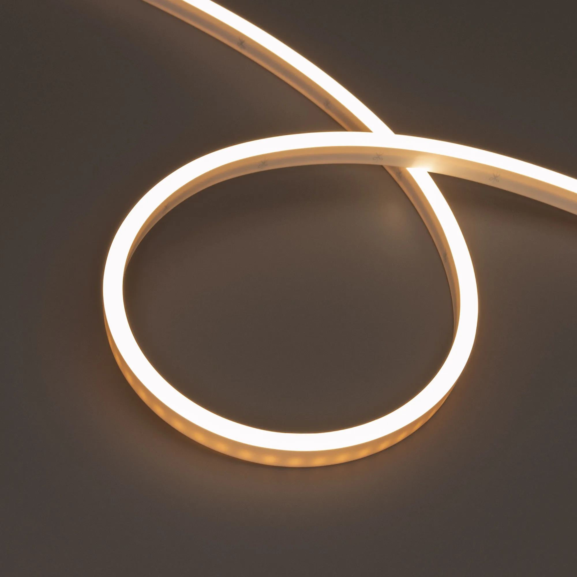 Лента герметичная WAVE-SIDE-PU-A120-06x12mm 24V Warm3500 (8 W/m, IP68, 3m, wire x1) (Arlight, Вывод боковой, 3 года)