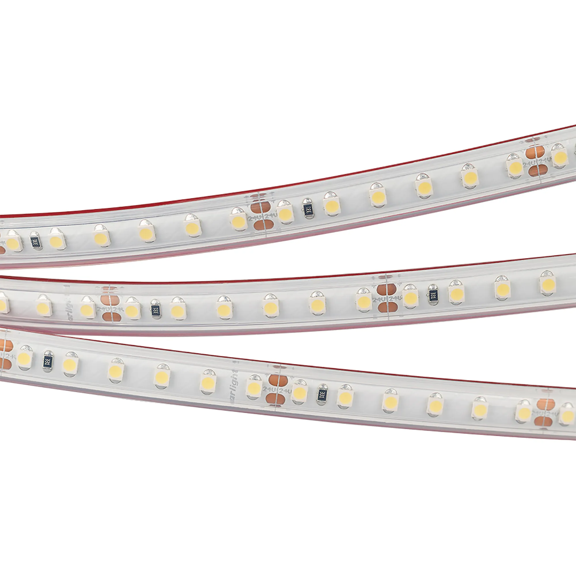 Лента светодиодная RTW 2-5000PS-50m 24V Warm2700 2x (3528, 120 LED/m, LUX) (Arlight, 9.6 Вт/м, IP67)