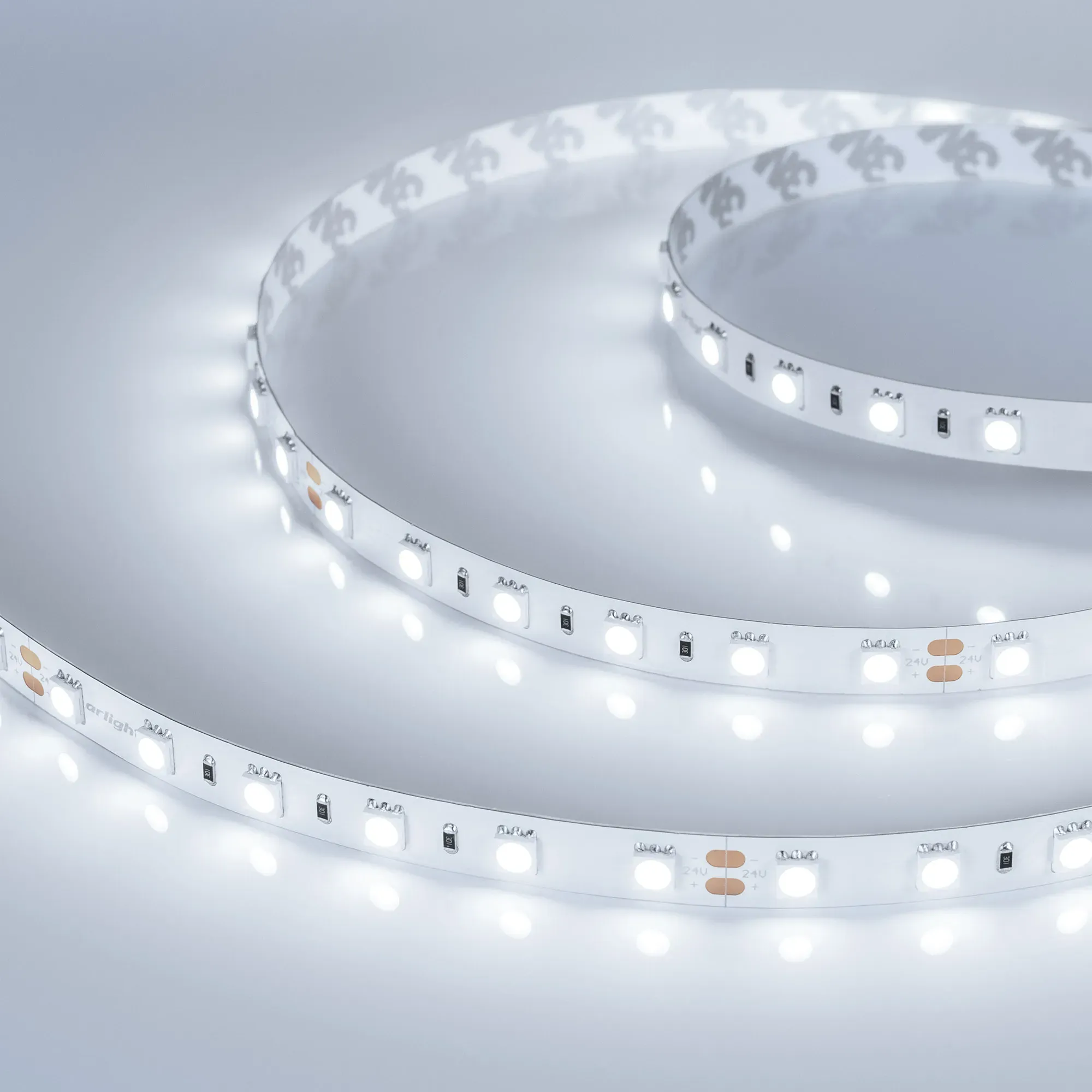 Лента светодиодная RT-B60-10mm 24V Cool 8K (14.4 W/m, IP20, 5060, 5m) (Arlight, 14.4 Вт/м, IP20)