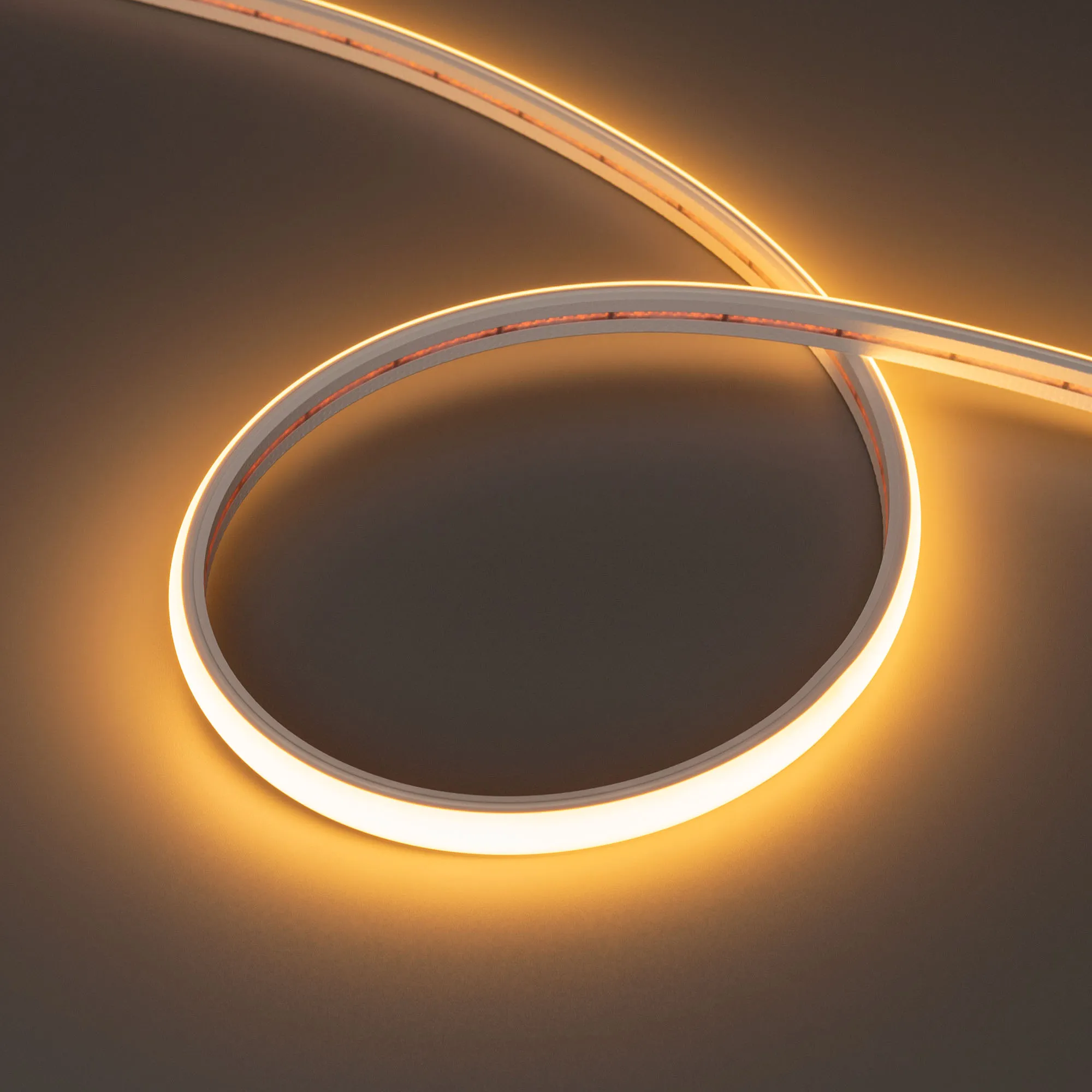 Лента светодиодная герметичная MOONLIGHT-TOP-X320-11x7mm 24V Warm2300 (10 W/m, IP65, CSP, 5m, wire x2) (Arlight, Силикон)