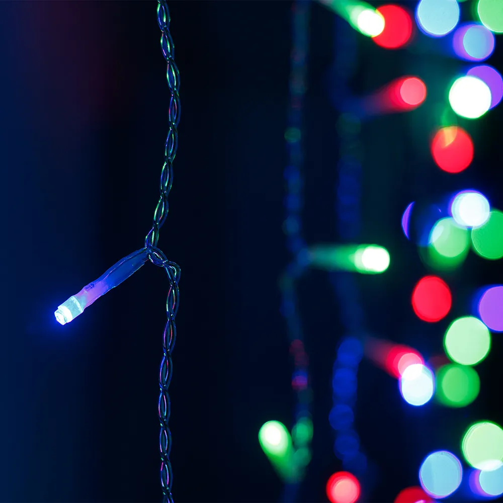 Светодиодная гирлянда ARD-CURTAIN-HOME-1000x1500-CLEAR-96LED RGB (230V, 9W) (Ardecoled, IP20) - изображение товара