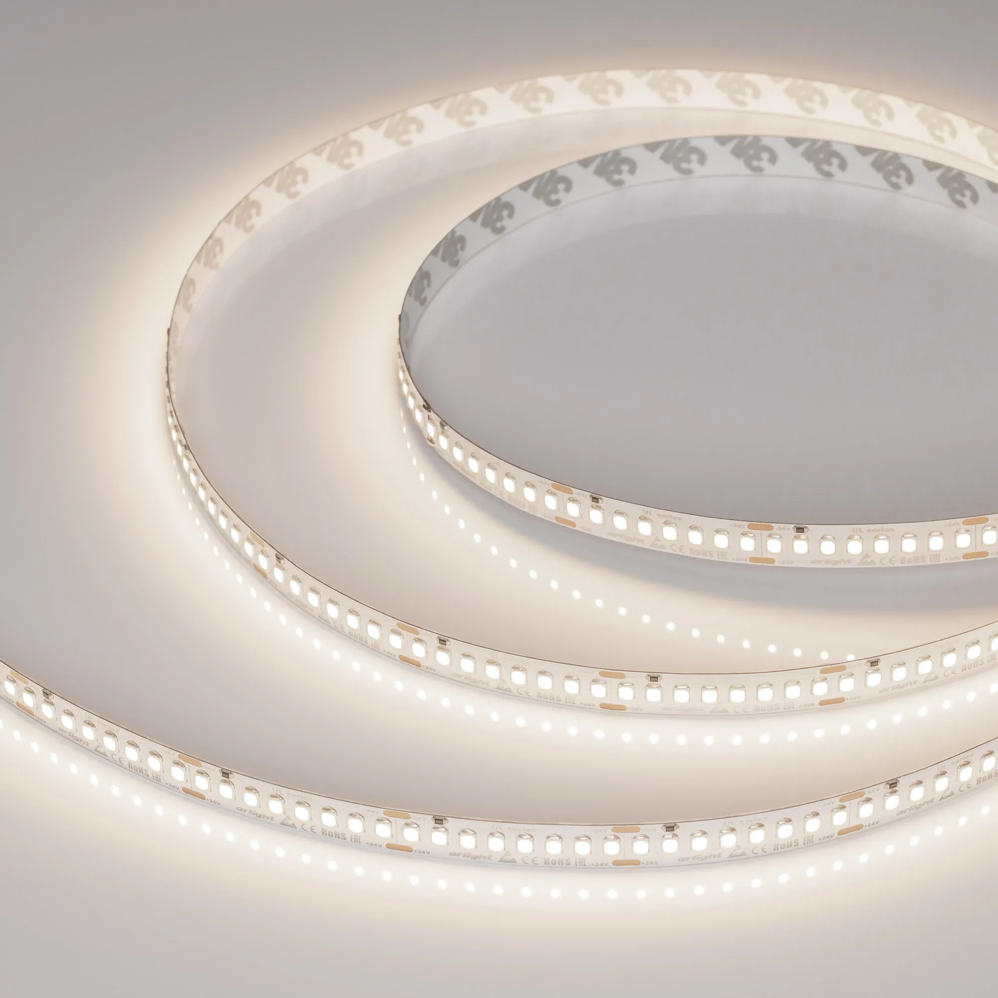 Лента светодиодная UL-A200-10mm 24V Day4000 (20 W/m, IP20, 2835, 5m) (Arlight, высок.эфф.150 лм/Вт)