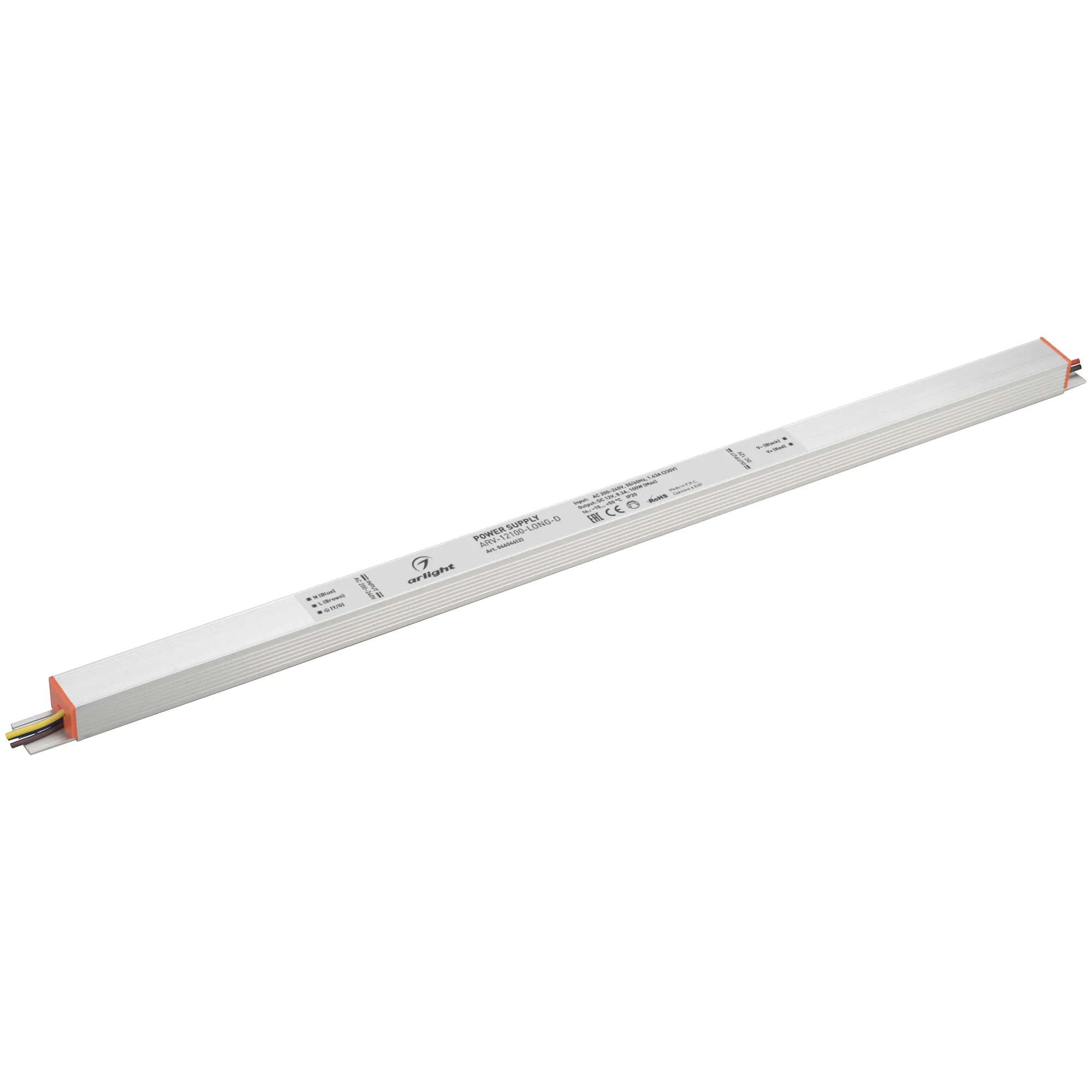Блок питания ARV-12100-LONG-D (12V, 8A, 100W) (Arlight, IP20 Металл, 3 года) - изображение товара