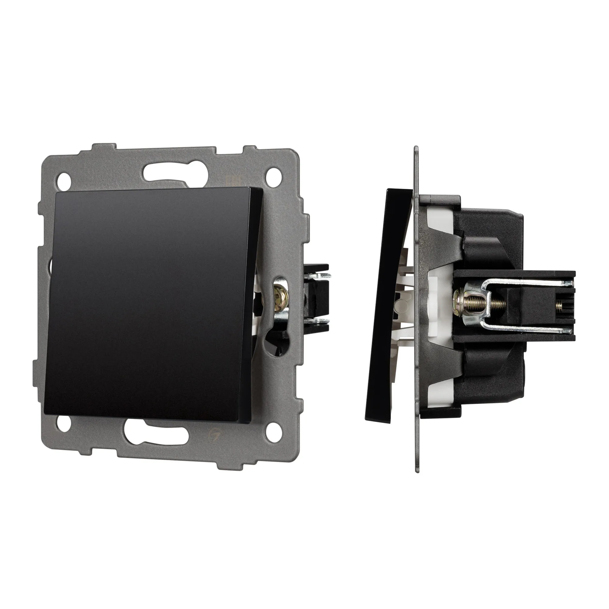 Механизм выключателя одноклавишный проходной SWT-MKP1-PL-BK-V (250V, 10A) (Arlight, -)